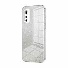 For vivo iQOO Neo3 5G / Z1 / Neo5 Lite Gradient Glitter Powder Electroplated Phone Case(Transparent) - 1