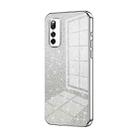 For vivo iQOO Neo3 5G / Z1 / Neo5 Lite Gradient Glitter Powder Electroplated Phone Case(Silver) - 1