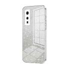 For vivo iQOO 5 Pro Gradient Glitter Powder Electroplated Phone Case(Transparent) - 1