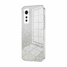 For vivo iQOO 5 Gradient Glitter Powder Electroplated Phone Case(Transparent) - 1