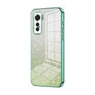 For vivo iQOO 5 Gradient Glitter Powder Electroplated Phone Case(Green) - 1