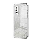 For vivo iQOO Z1X Gradient Glitter Powder Electroplated Phone Case(Silver) - 1