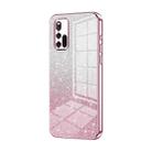 For vivo iQOO 3 5G Gradient Glitter Powder Electroplated Phone Case(Pink) - 1