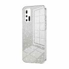 For vivo iQOO 3 5G Gradient Glitter Powder Electroplated Phone Case(Transparent) - 1