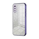 For vivo iQOO Neo Gradient Glitter Powder Electroplated Phone Case(Purple) - 1