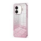 For vivo iQOO Z9 Gradient Glitter Powder Electroplated Phone Case(Pink) - 1