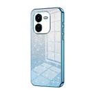 For vivo iQOO Z9x Gradient Glitter Powder Electroplated Phone Case(Blue) - 1