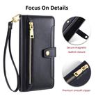 For TCL 505 4G Sheep Texture Cross-body Zipper Wallet Leather Phone Case(Black) - 3