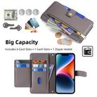 For TCL 505 4G Sheep Texture Cross-body Zipper Wallet Leather Phone Case(Grey) - 2
