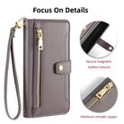 For TCL 505 4G Sheep Texture Cross-body Zipper Wallet Leather Phone Case(Grey) - 3