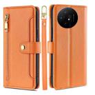 For TCL 50 XL Sheep Texture Cross-body Zipper Wallet Leather Phone Case(Orange) - 1