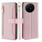 For TCL 50 XL Sheep Texture Cross-body Zipper Wallet Leather Phone Case(Pink) - 1