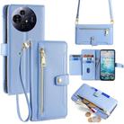 For TCL 50 NxtPaper 5G Sheep Texture Cross-body Zipper Wallet Leather Phone Case(Blue) - 1