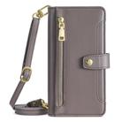 For TCL 50 NxtPaper 5G Sheep Texture Cross-body Zipper Wallet Leather Phone Case(Grey) - 2