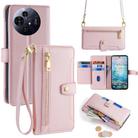 For TCL 50 NxtPaper 5G Sheep Texture Cross-body Zipper Wallet Leather Phone Case(Pink) - 1