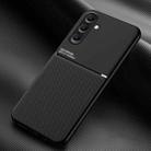 For Samsung Galaxy S24+ 5G Classic Tilt Strip Grain Magnetic Shockproof PC + TPU Phone Case(Black) - 1