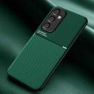 For Samsung Galaxy A35 5G Classic Tilt Strip Grain Magnetic Shockproof PC + TPU Phone Case(Green) - 1