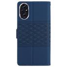 For Honor 200 Diamond Embossed Skin Feel Leather Phone Case(Dark Blue) - 3