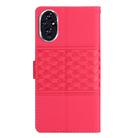 For Honor 200 Diamond Embossed Skin Feel Leather Phone Case(Red) - 3