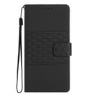 For Honor 200 Diamond Embossed Skin Feel Leather Phone Case(Black) - 2