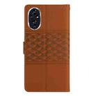 For Honor 200 Pro Diamond Embossed Skin Feel Leather Phone Case(Brown) - 3