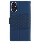 For Honor 200 Pro Diamond Embossed Skin Feel Leather Phone Case(Dark Blue) - 3