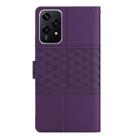 For Honor 200 Lite Global Diamond Embossed Skin Feel Leather Phone Case(Purple) - 3