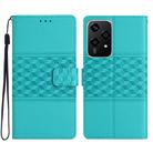 For Honor 200 Lite Global Diamond Embossed Skin Feel Leather Phone Case(Blue) - 1