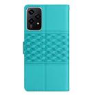 For Honor 200 Lite Global Diamond Embossed Skin Feel Leather Phone Case(Blue) - 3