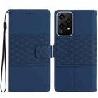 For Honor 200 Lite Global Diamond Embossed Skin Feel Leather Phone Case(Dark Blue) - 1