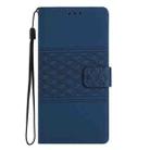 For Honor 200 Lite Global Diamond Embossed Skin Feel Leather Phone Case(Dark Blue) - 2