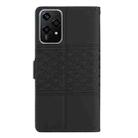 For Honor 200 Lite Global Diamond Embossed Skin Feel Leather Phone Case(Black) - 3