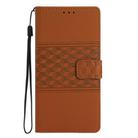 For Honor X9c Diamond Embossed Skin Feel Leather Phone Case(Brown) - 2