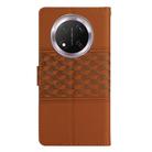 For Honor X9c Diamond Embossed Skin Feel Leather Phone Case(Brown) - 3