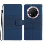 For Honor X9c Diamond Embossed Skin Feel Leather Phone Case(Dark Blue) - 1