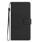 For Honor X9c Diamond Embossed Skin Feel Leather Phone Case(Black) - 2