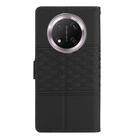 For Honor X9c Diamond Embossed Skin Feel Leather Phone Case(Black) - 3