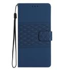 For Honor Magic7 Pro Diamond Embossed Skin Feel Leather Phone Case(Dark Blue) - 2