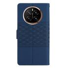 For Honor Magic7 Pro Diamond Embossed Skin Feel Leather Phone Case(Dark Blue) - 3