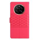For Honor Magic7 Pro Diamond Embossed Skin Feel Leather Phone Case(Red) - 3
