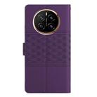 For Honor Magic7 Diamond Embossed Skin Feel Leather Phone Case(Purple) - 3