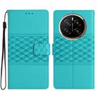 For Honor Magic7 Diamond Embossed Skin Feel Leather Phone Case(Blue) - 1