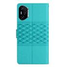 For Honor 400 Pro Global 160.8mm Diamond Embossed Skin Feel Leather Phone Case(Blue) - 3