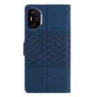 For Honor 400 Pro Global 160.8mm Diamond Embossed Skin Feel Leather Phone Case(Dark Blue) - 3