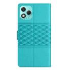 For Honor 400 Lite Global Diamond Embossed Skin Feel Leather Phone Case(Blue) - 3