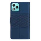 For Honor 400 Lite Global Diamond Embossed Skin Feel Leather Phone Case(Dark Blue) - 3