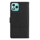 For Honor 400 Lite Global Diamond Embossed Skin Feel Leather Phone Case(Black) - 3