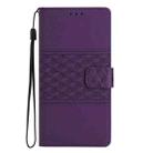 For Honor 400 Global 156.5mm Diamond Embossed Skin Feel Leather Phone Case(Purple) - 2