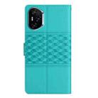 For Honor 400 Global 156.5mm Diamond Embossed Skin Feel Leather Phone Case(Blue) - 3