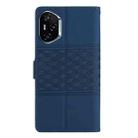 For Honor 400 Global 156.5mm Diamond Embossed Skin Feel Leather Phone Case(Dark Blue) - 3